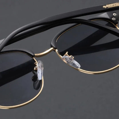Gafas de sol Unisex estilo clubmaster montura metálica protección