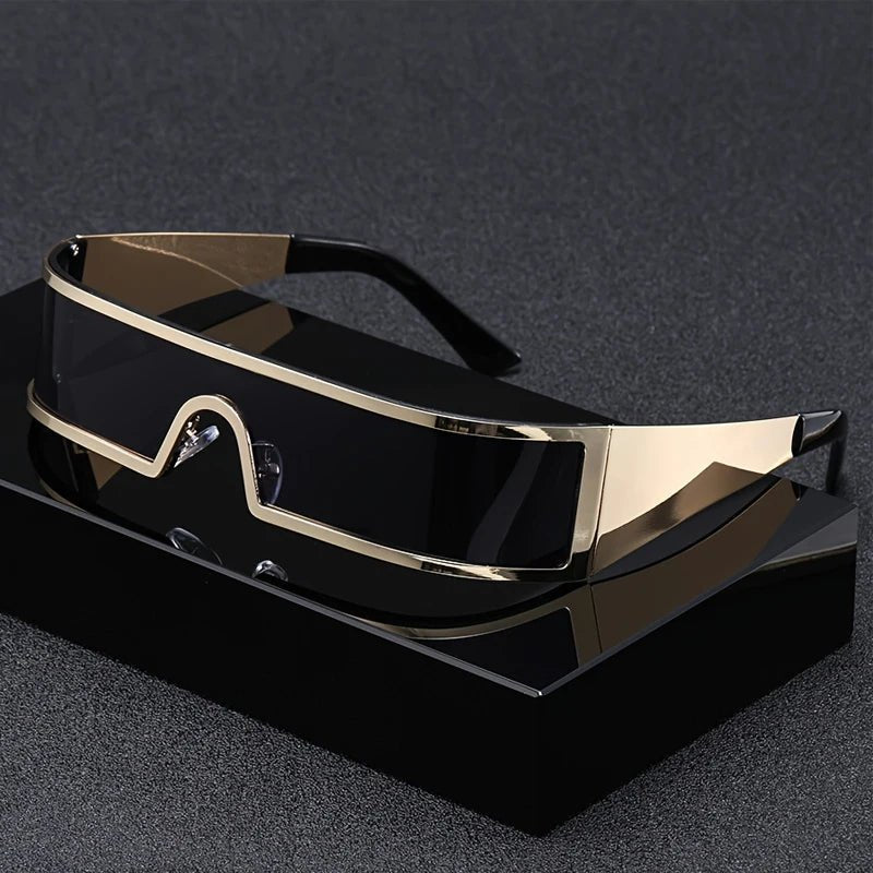 Gafas de sol unisex estilo visor futuristas envolventes - Mavetta