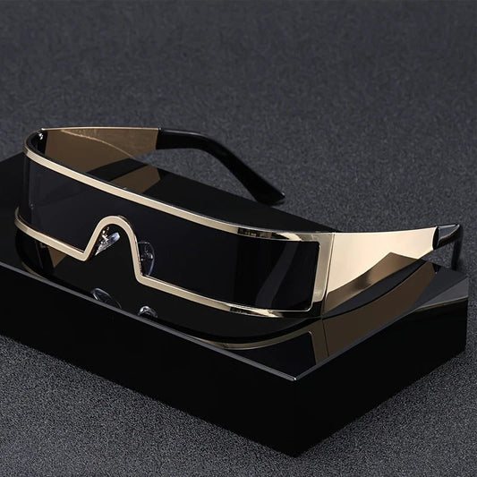 Gafas de sol unisex estilo visor futuristas envolventes - Mavetta