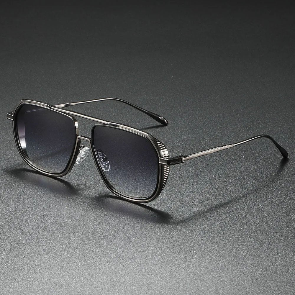 Gafas de sol Unisex Montura metálica Estilo aviador Lentes degradados