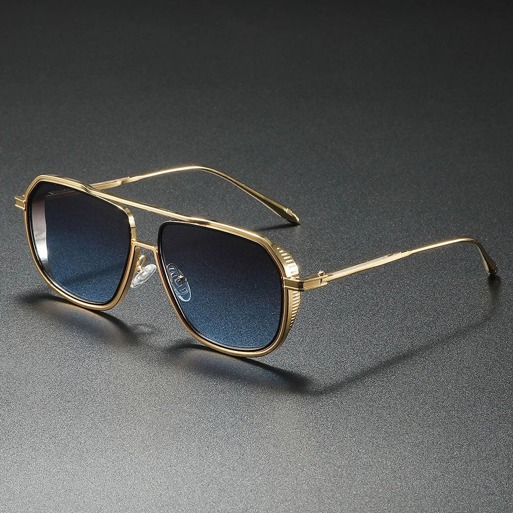 Gafas de sol Unisex Montura metálica Estilo aviador Lentes degradados