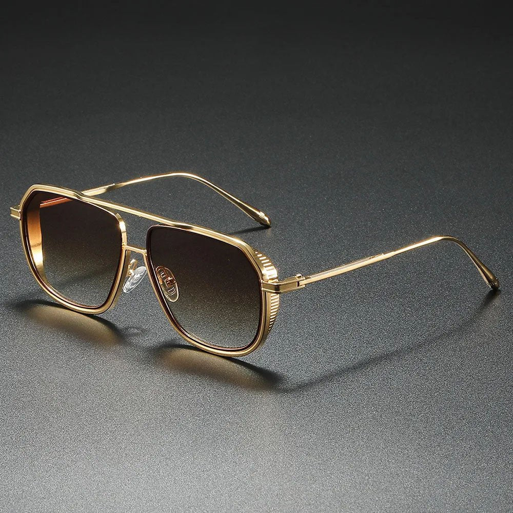 Gafas de sol Unisex Montura metálica Estilo aviador Lentes degradados
