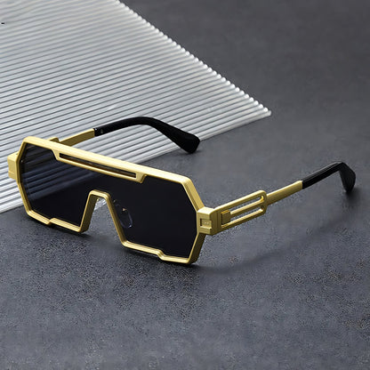 Gafas de sol Unisex montura cuadrada estilo steampunk con protección