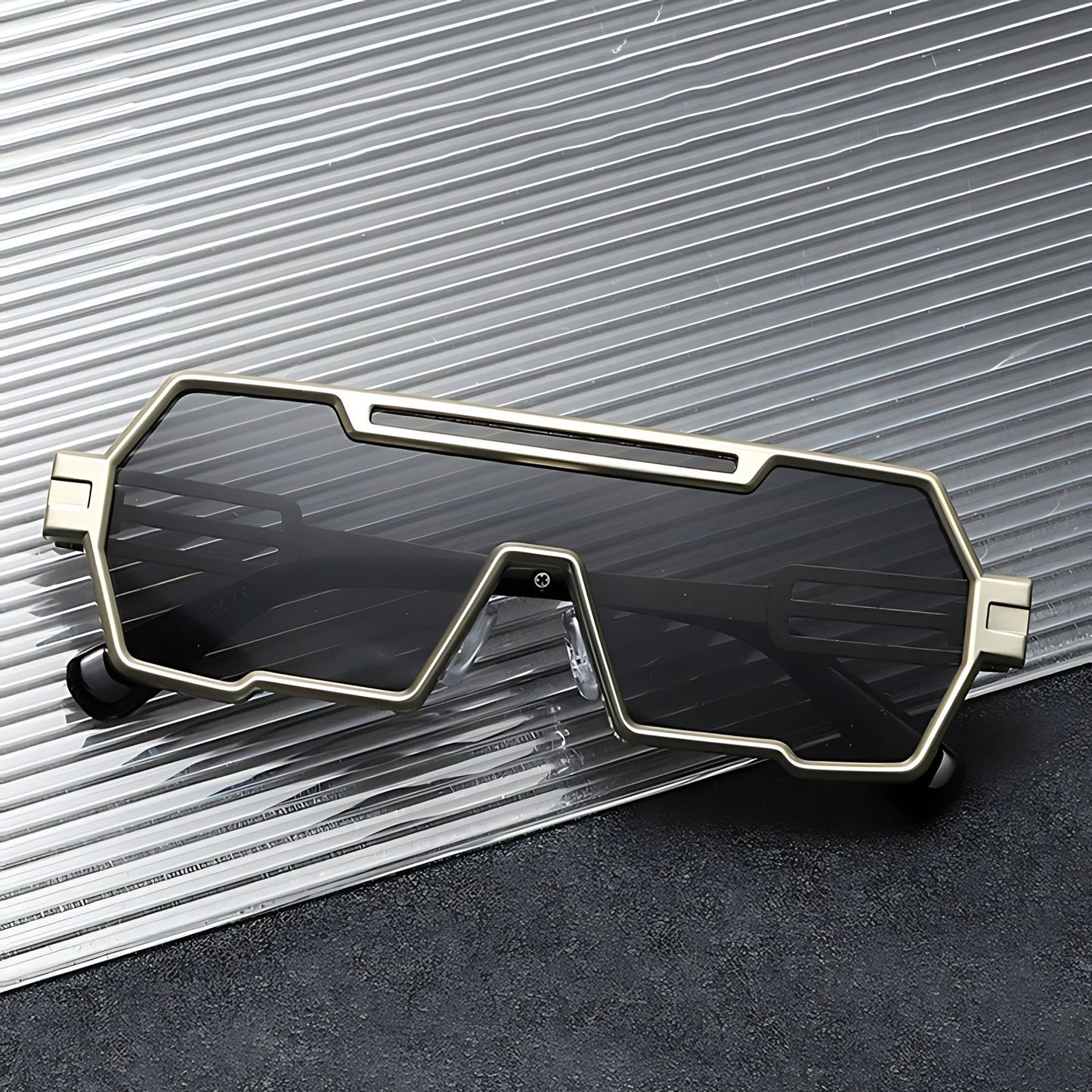 Gafas de sol Unisex montura cuadrada estilo steampunk con protección