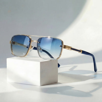 Gafas de sol unisex estilo aviador montura y lentes degradados
