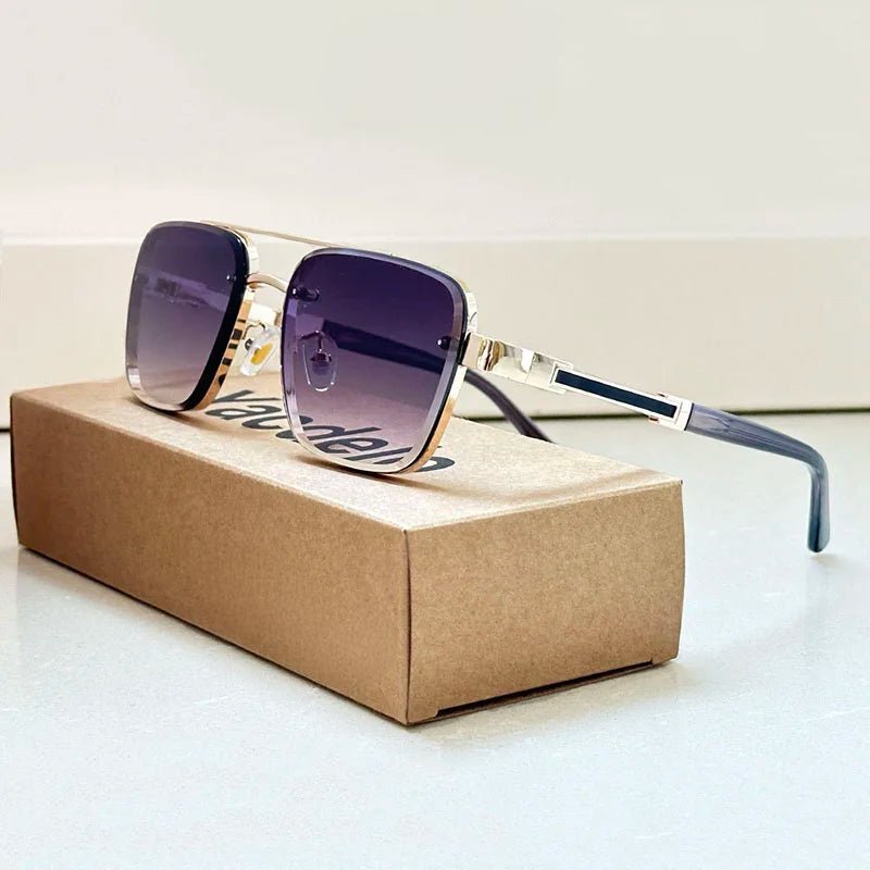 Gafas de sol unisex estilo aviador montura y lentes degradados