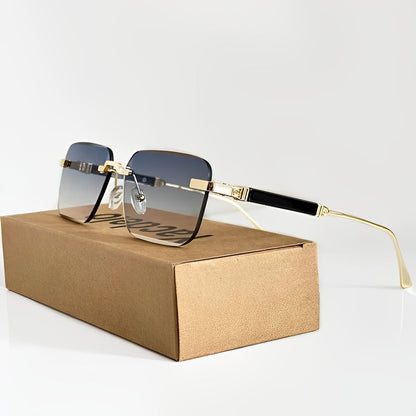 Gafas de sol unisex montura cuadrada lentes degradados protección