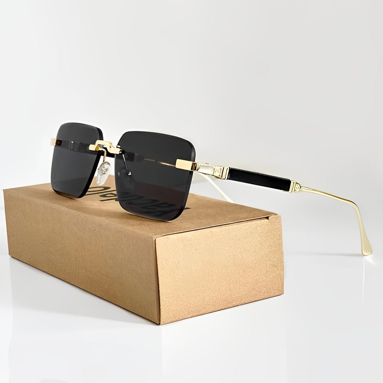 Gafas de sol unisex montura cuadrada lentes degradados protección
