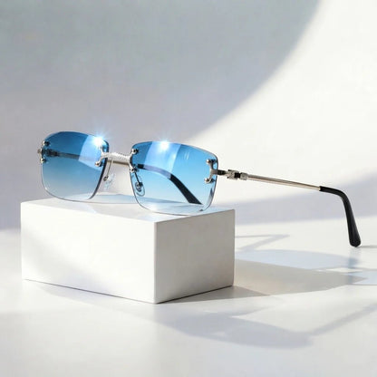 Gafas de sol Unisex varillas metálicas lentes degradados UV400