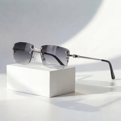 Gafas de sol Unisex varillas metálicas lentes degradados UV400
