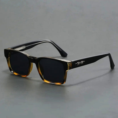 Gafas de sol Unisex acetato montura cuadrada lentes degradados