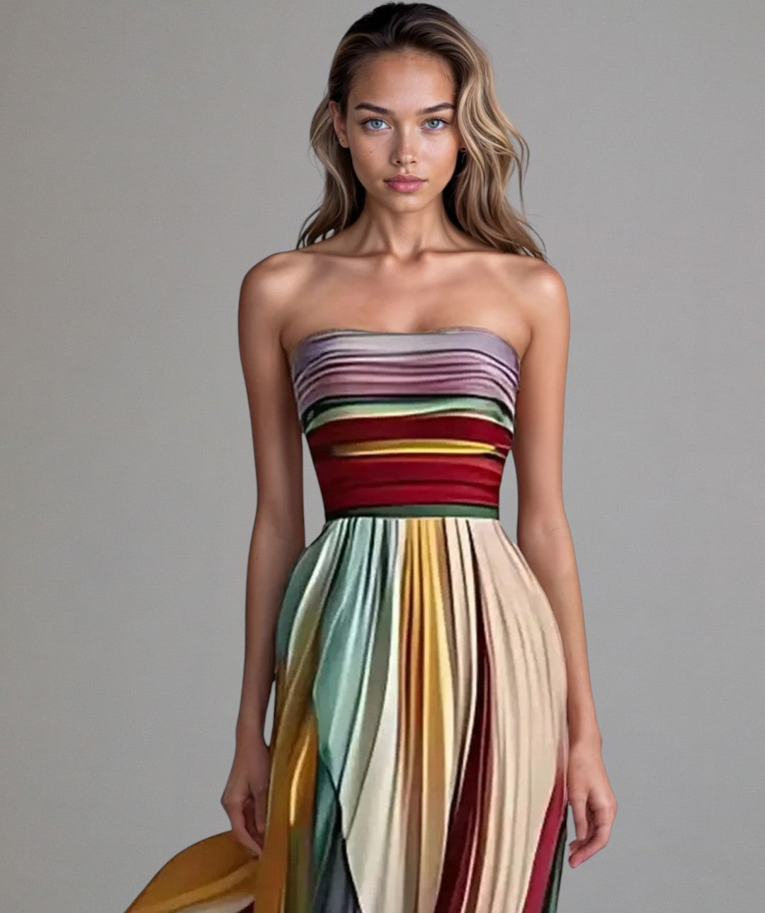 Vestido Evasé Mujer Sin Tirantes - Mavetta