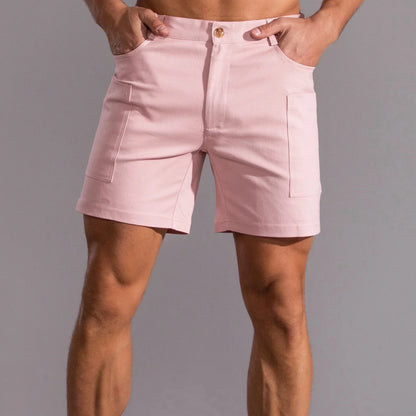 Bermudas cargo hombre algodón corte recto