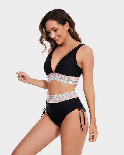 Bikini Mujer Talle Alto Control Abdomen Tirantes Ajustables
