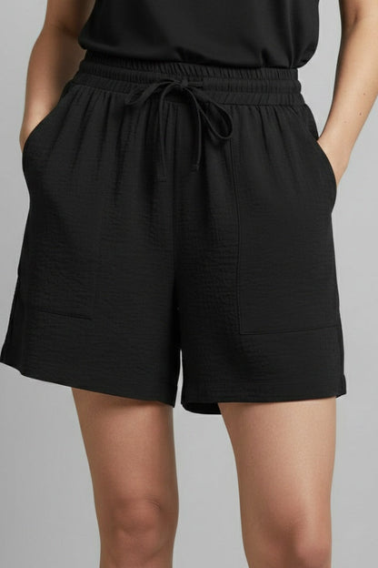 Pantalón Corto Deportivo Mujer Algodón Cintura Elástica Ajustable
