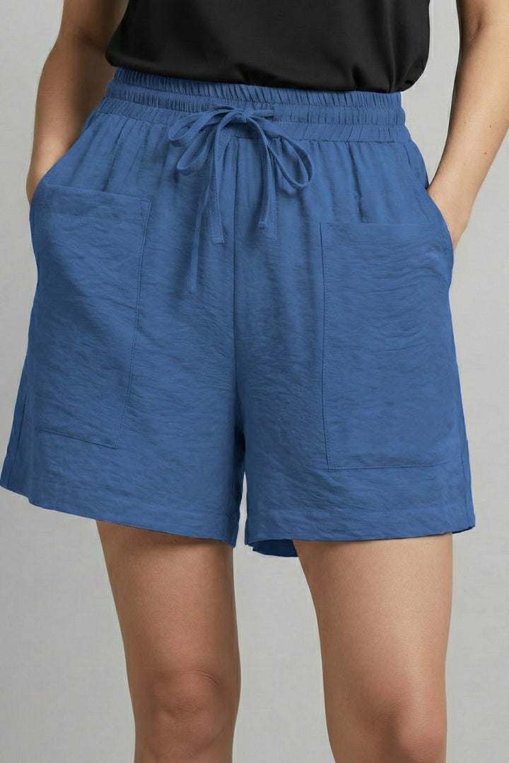 Pantalón Corto Deportivo Mujer Algodón Cintura Elástica Ajustable
