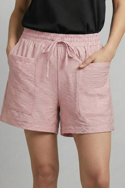 Pantalón Corto Deportivo Mujer Algodón Cintura Elástica Ajustable