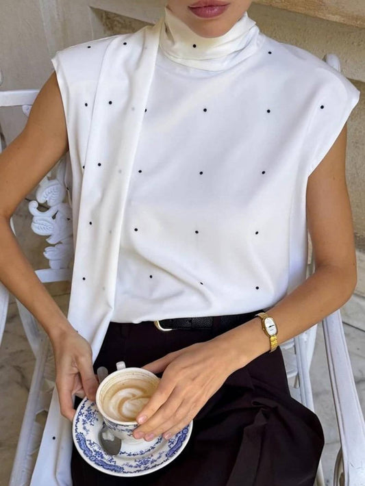 Mujer Sin Mangas Cuello Alto Ajuste Slim - Mavetta