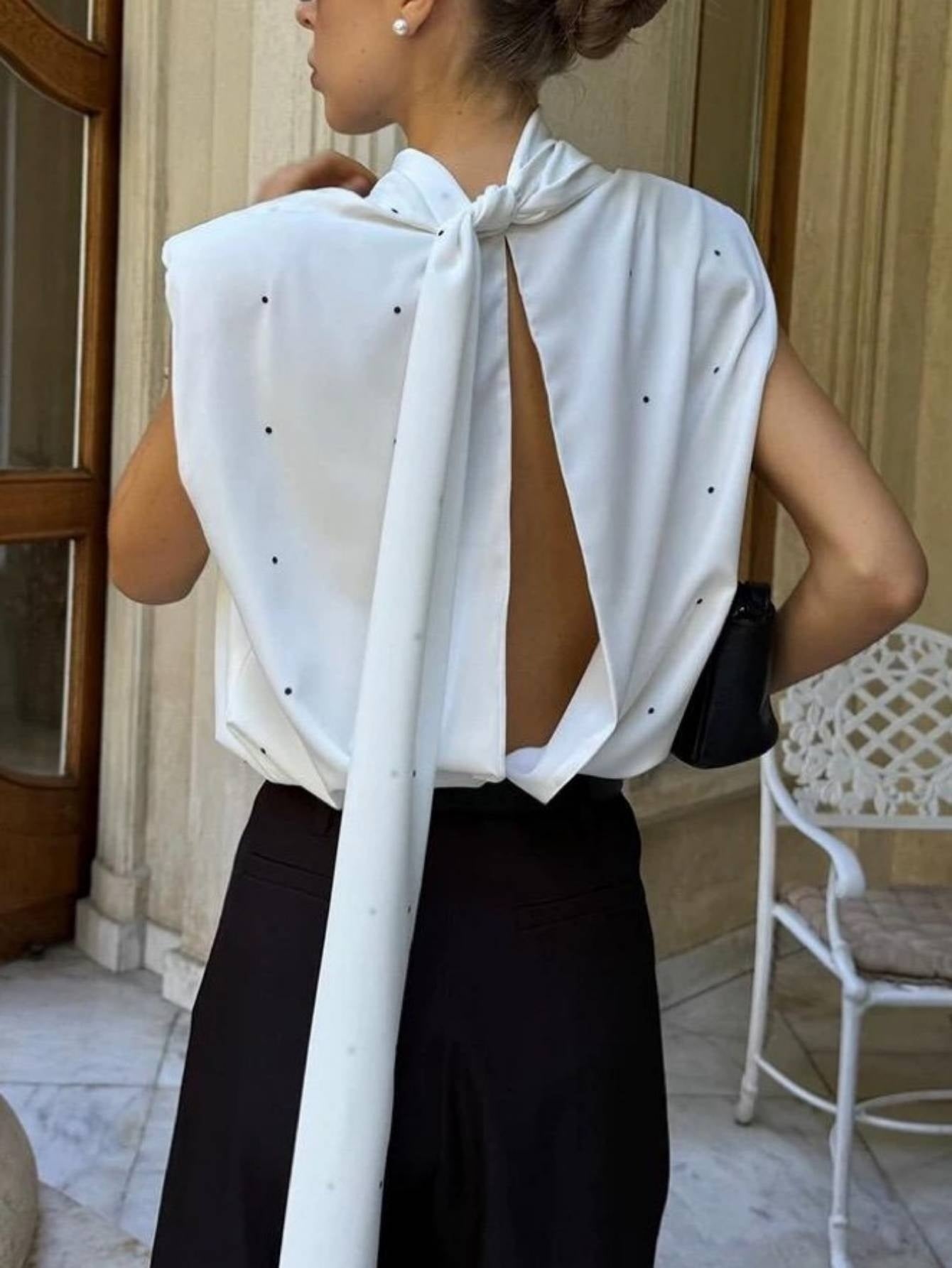Mujer Sin Mangas Cuello Alto Ajuste Slim