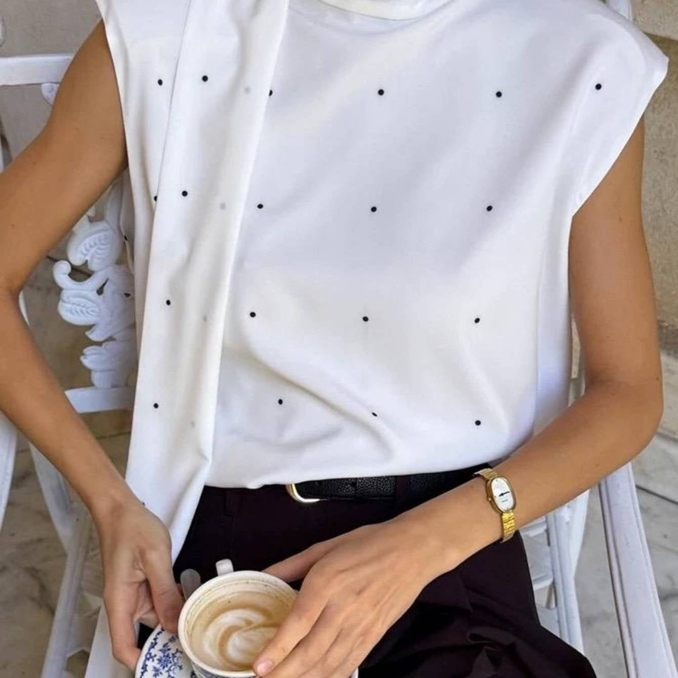 Mujer Sin Mangas Cuello Alto Ajuste Slim