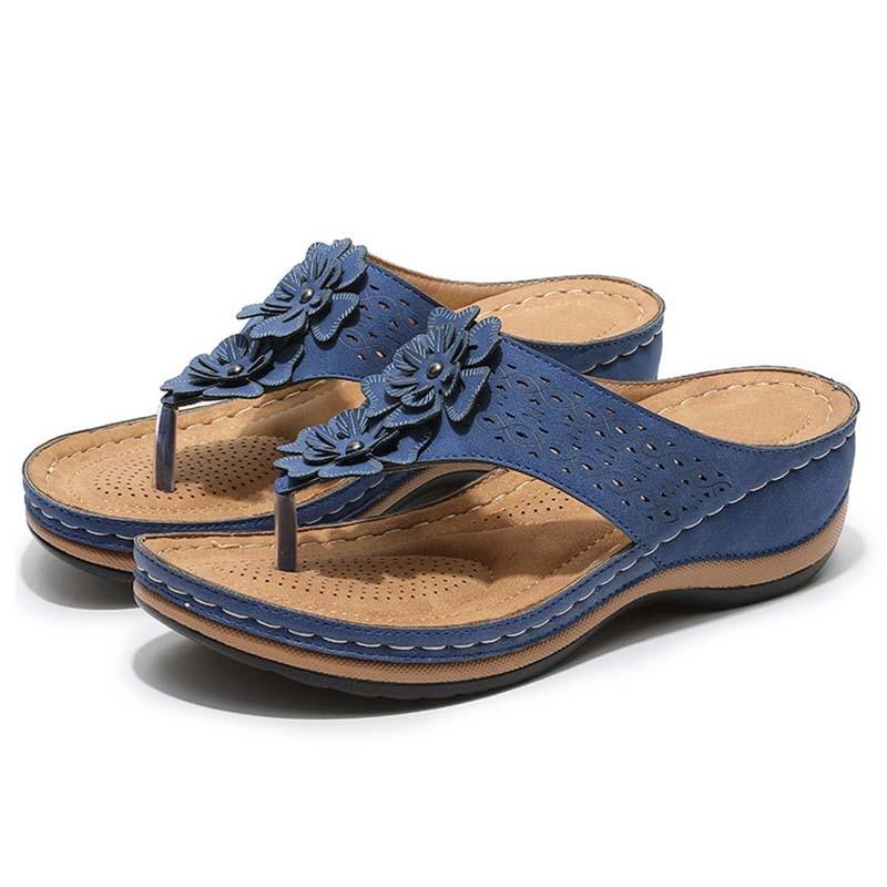 Sandalias Mujer Plataforma Detalle Floral