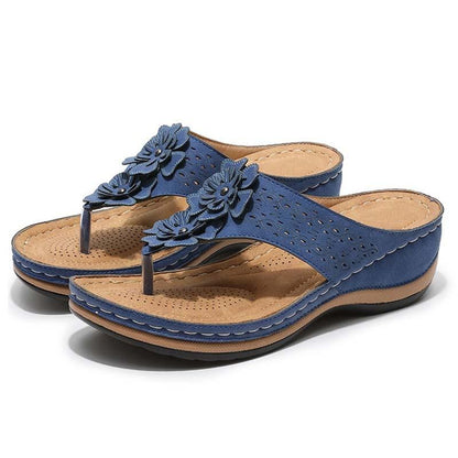 Sandalias Mujer Plataforma Detalle Floral