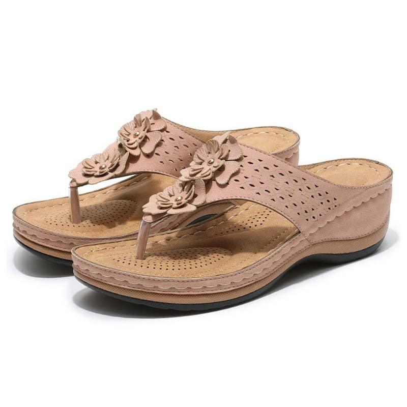 Sandalias Mujer Plataforma Detalle Floral