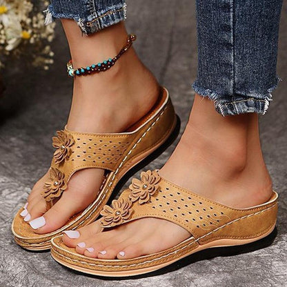 Sandalias Mujer Plataforma Detalle Floral