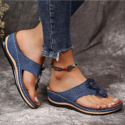 Sandalias Mujer Plataforma Detalle Floral