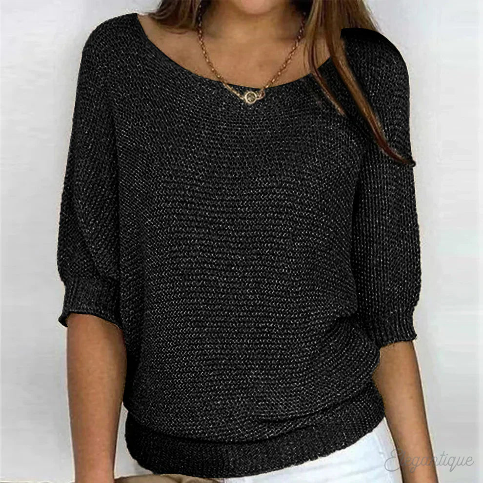 Jersey Mujer de Punto Suave Ajuste Clásico
