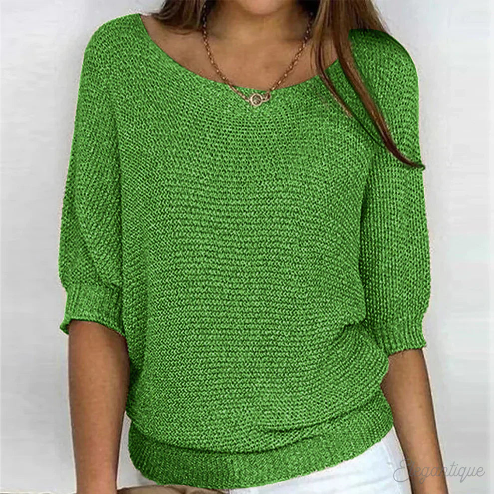 Jersey Mujer de Punto Suave Ajuste Clásico