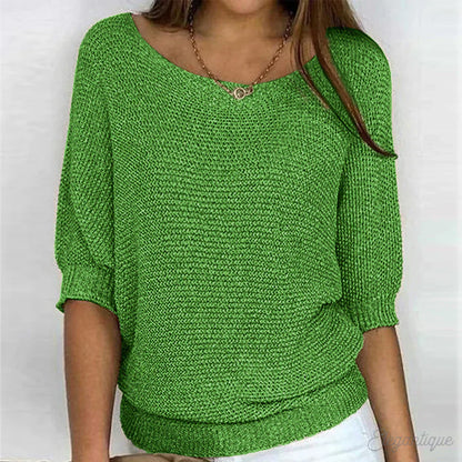 Jersey Mujer de Punto Suave Ajuste Clásico