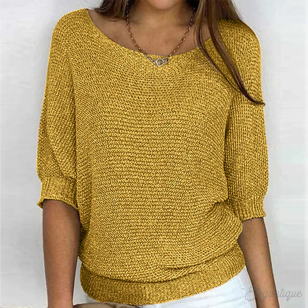 Jersey Mujer de Punto Suave Ajuste Clásico