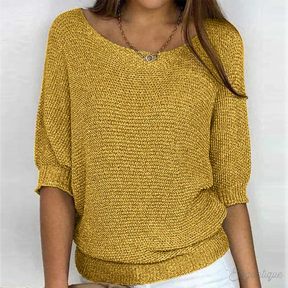 Jersey Mujer de Punto Suave Ajuste Clásico