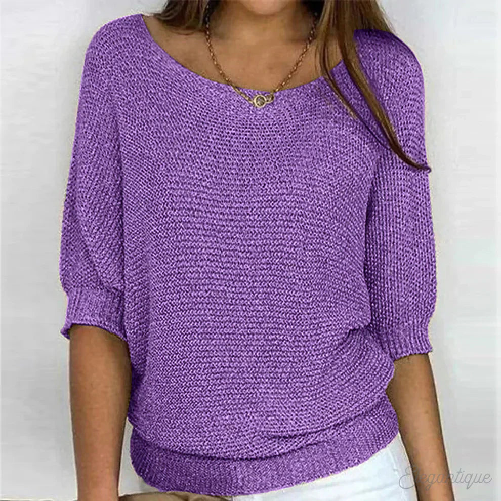Jersey Mujer de Punto Suave Ajuste Clásico