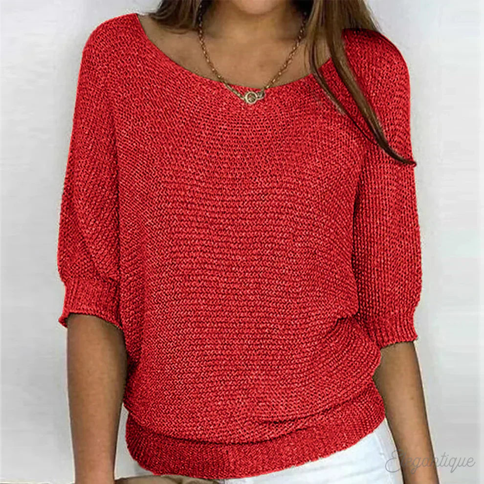 Jersey Mujer de Punto Suave Ajuste Clásico