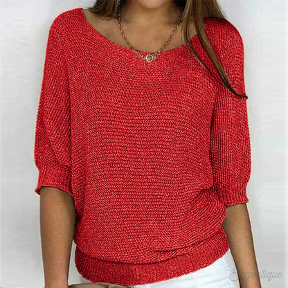 Jersey Mujer de Punto Suave Ajuste Clásico