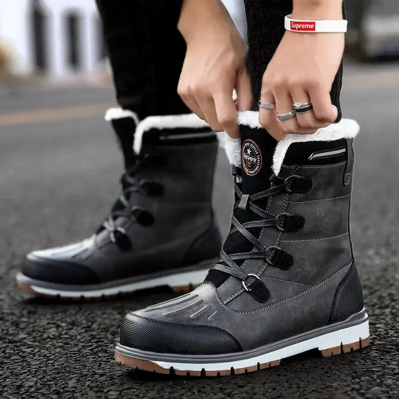 Botas invierno hombre con forro cálido suela antideslizante