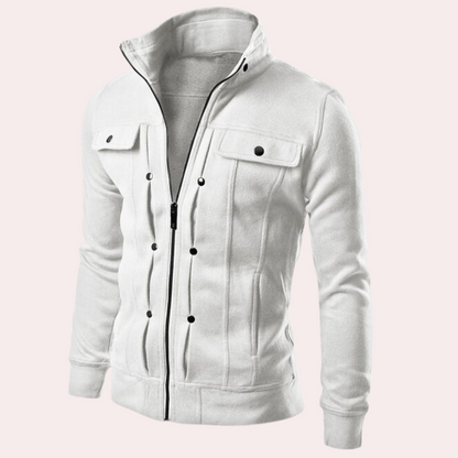 Chaqueta Hombre con Cremallera Cuello Alto