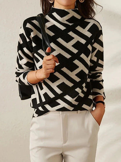 Jersey Mujer Cuello Alto Ajuste Moderno