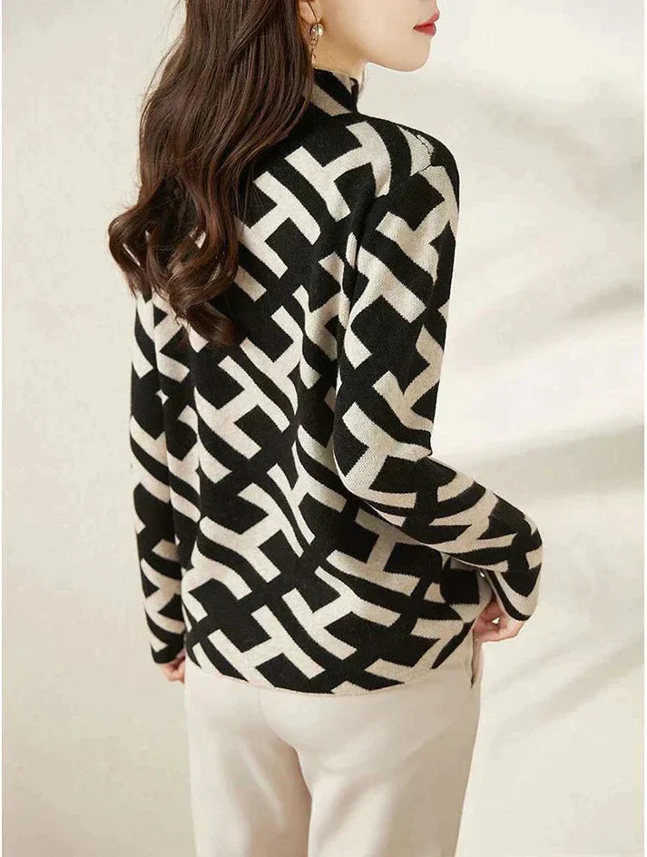 Jersey Mujer Cuello Alto Ajuste Moderno