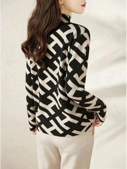 Jersey Mujer Cuello Alto Ajuste Moderno