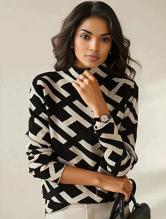 Jersey Mujer Cuello Alto Ajuste Moderno - Mavetta