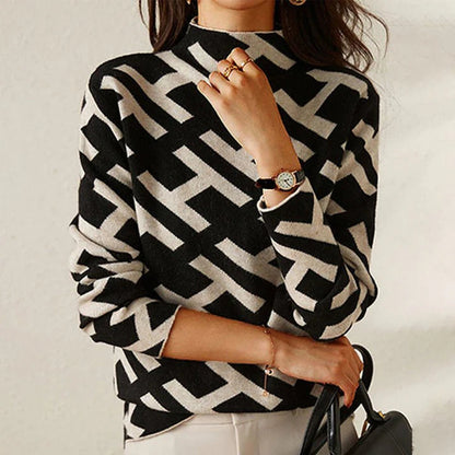 Jersey Mujer Cuello Alto Ajuste Moderno