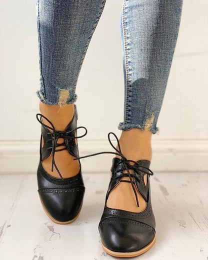 Zapatos de tacón mujer con cordones estilo t