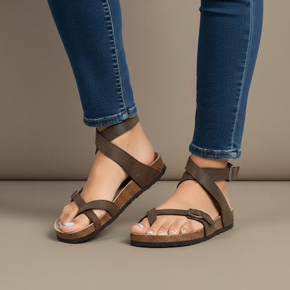 Sandalias Planas Mujer Tiras Ajustables Casual - Mavetta