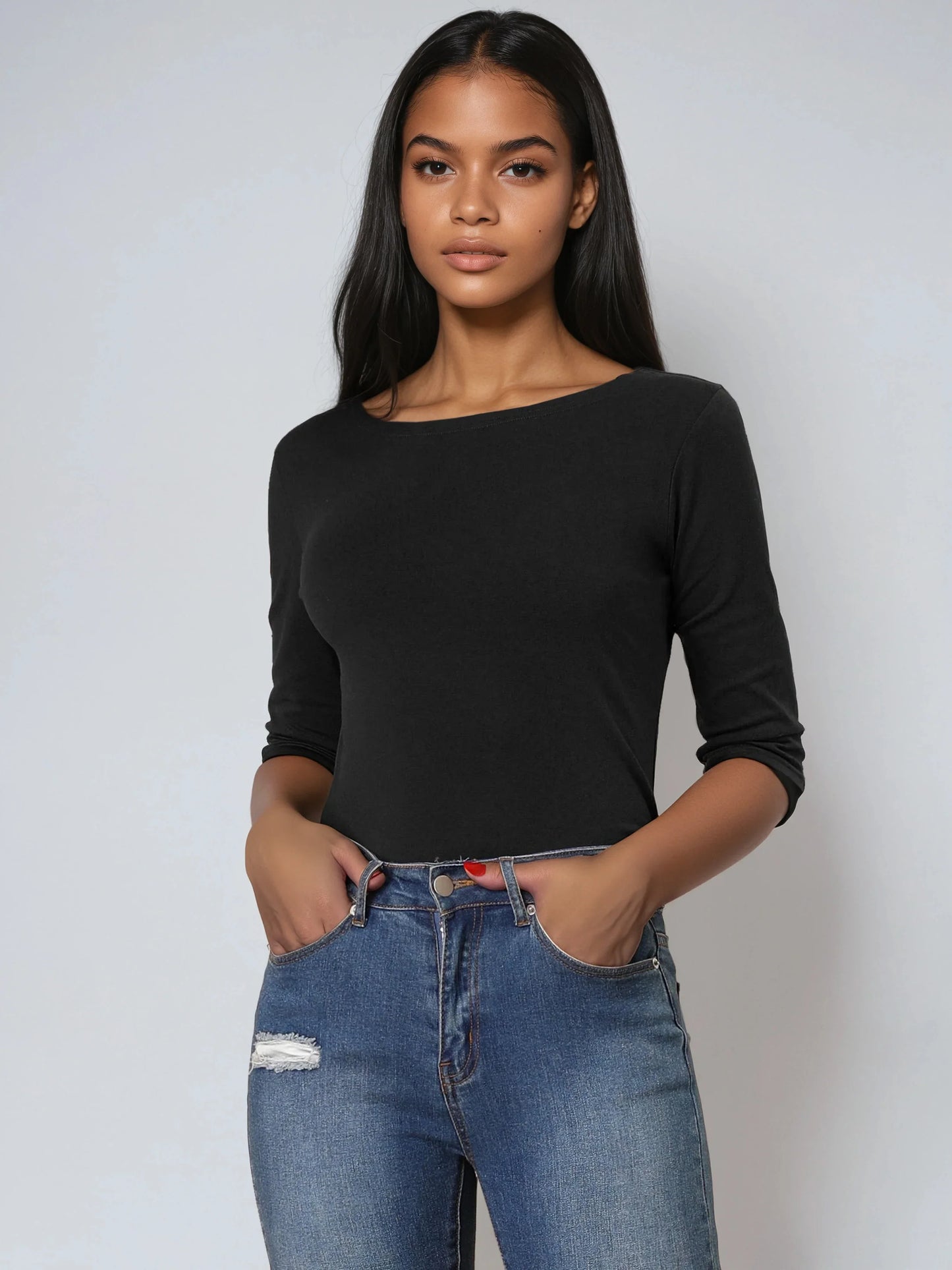 Camiseta mujer Algodón Manga Corta Cuello Redondo