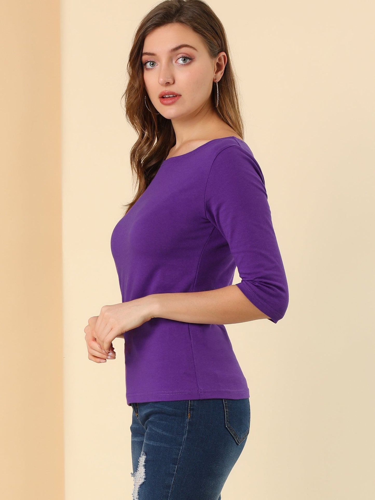 Camiseta mujer Algodón Manga Corta Cuello Redondo