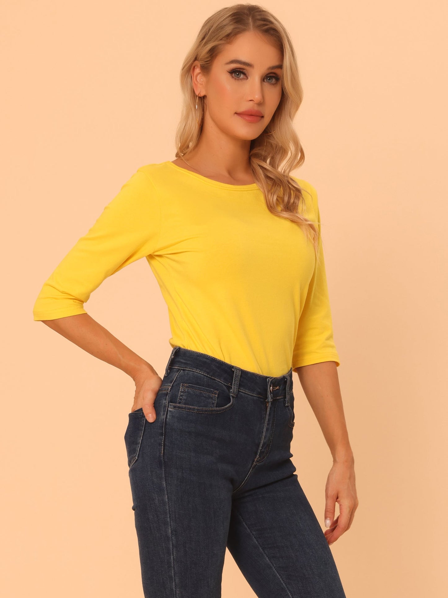 Camiseta mujer Algodón Manga Corta Cuello Redondo