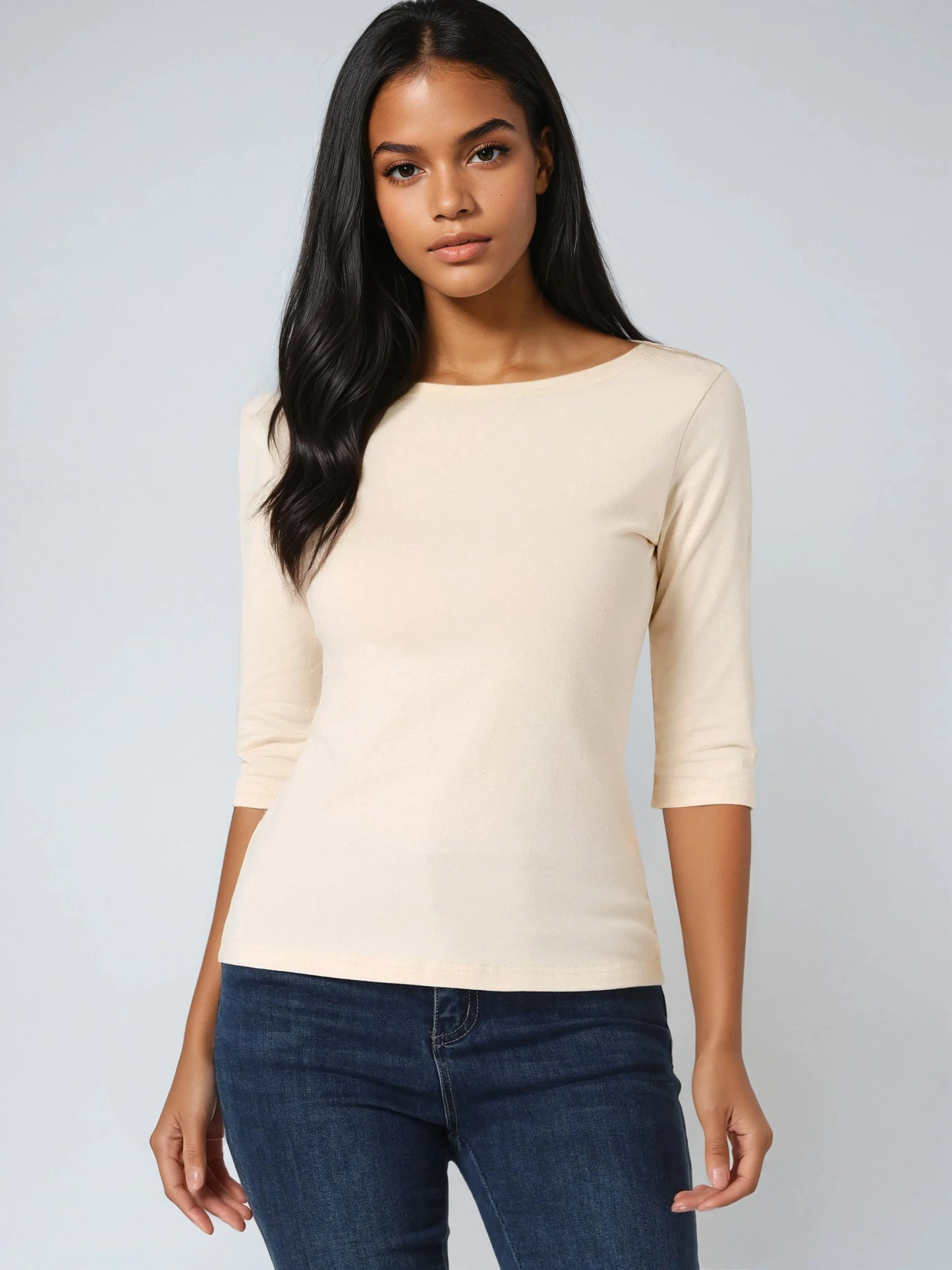 Camiseta mujer Algodón Manga Corta Cuello Redondo - Mavetta
